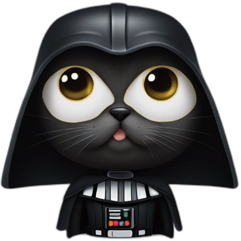 a cat that looks like darth vader emoji