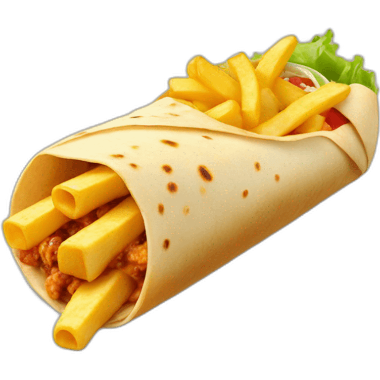 chicken cheese and fries in a burrito emoji