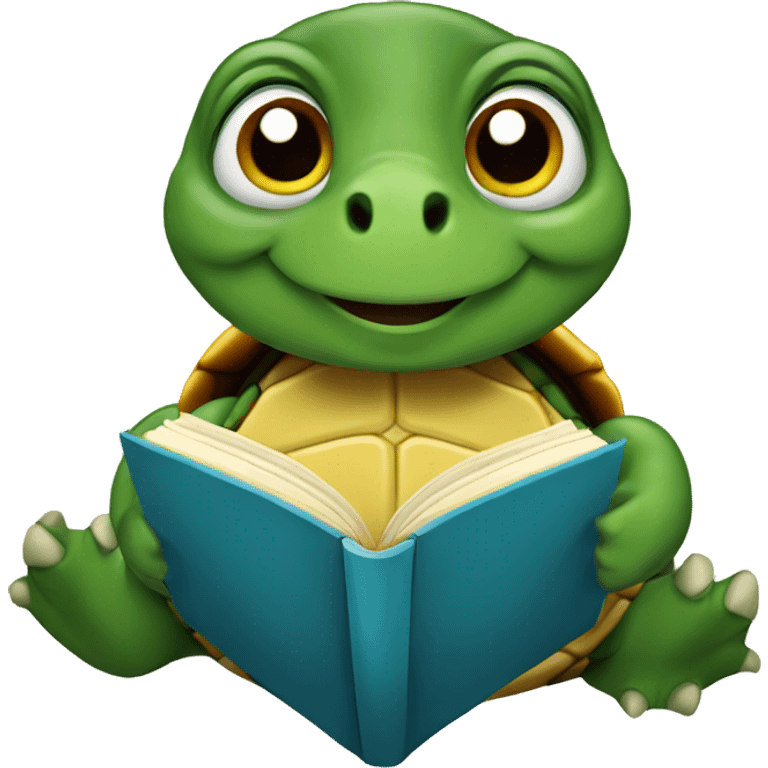 turtle reading a book emoji