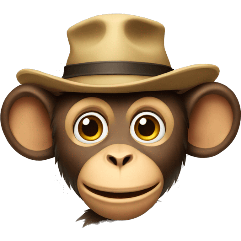 monkey with hat emoji