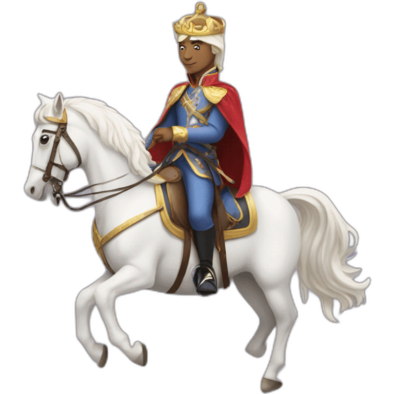 prince riding on a white horse emoji