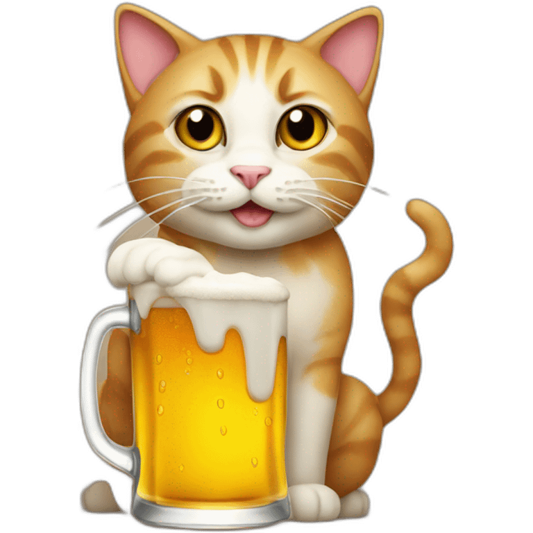 cat beer emoji