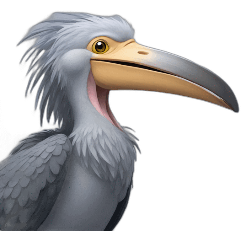 Laughing shoebill emoji