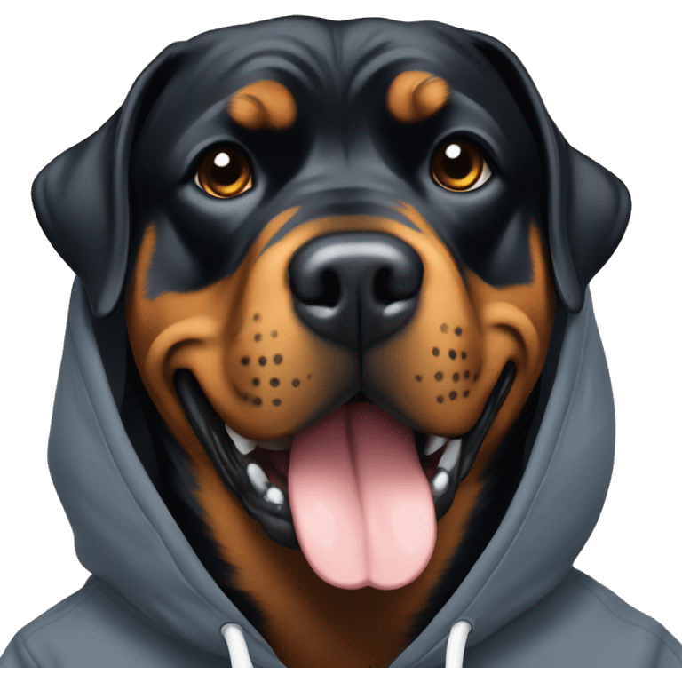 Rottweiler in bape hoodie  emoji