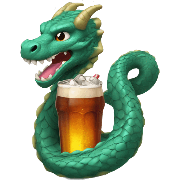 Un dragon con cola de serpiente emoji