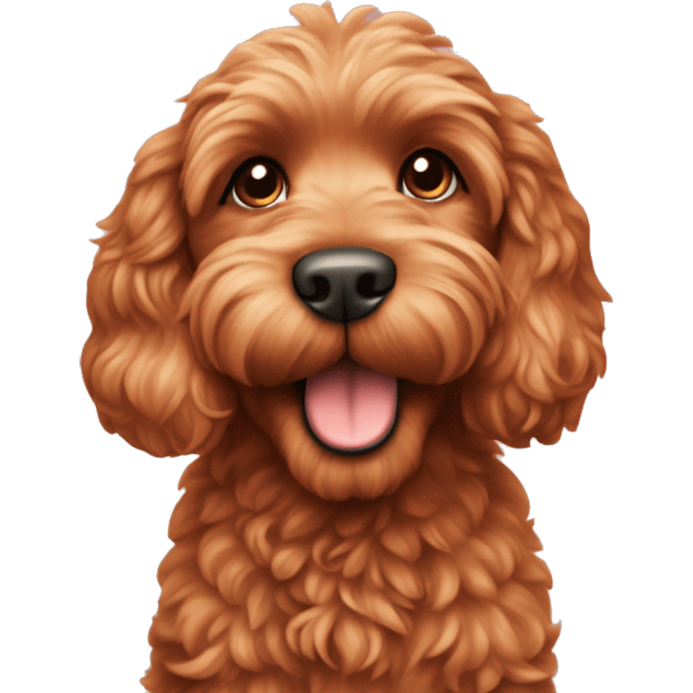 red cockapoo high fiving emoji