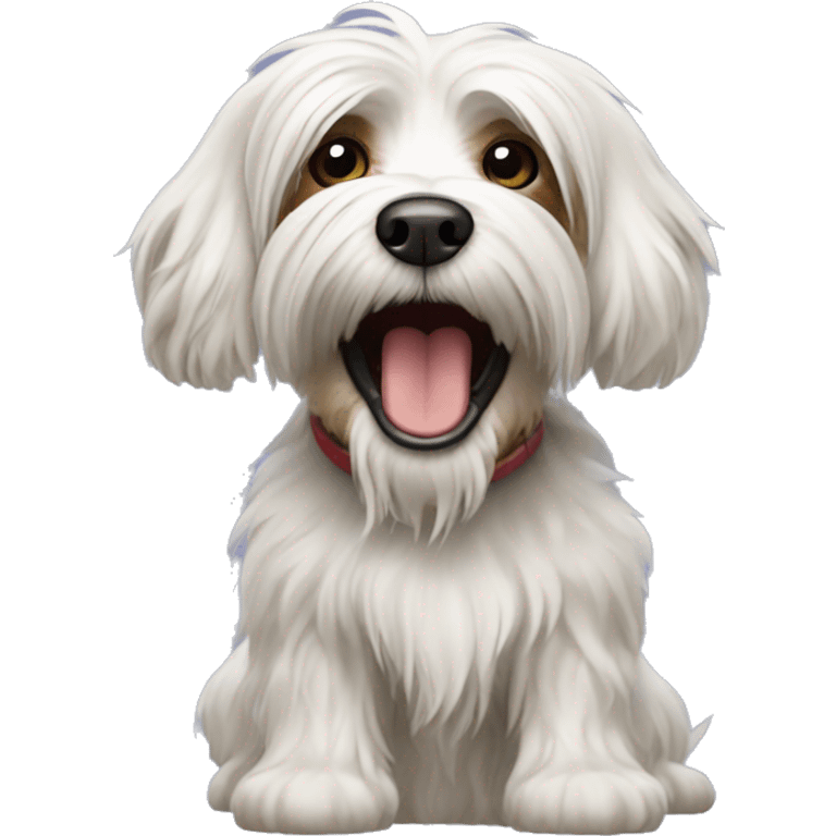 Excited Tibetan terrier dog  emoji