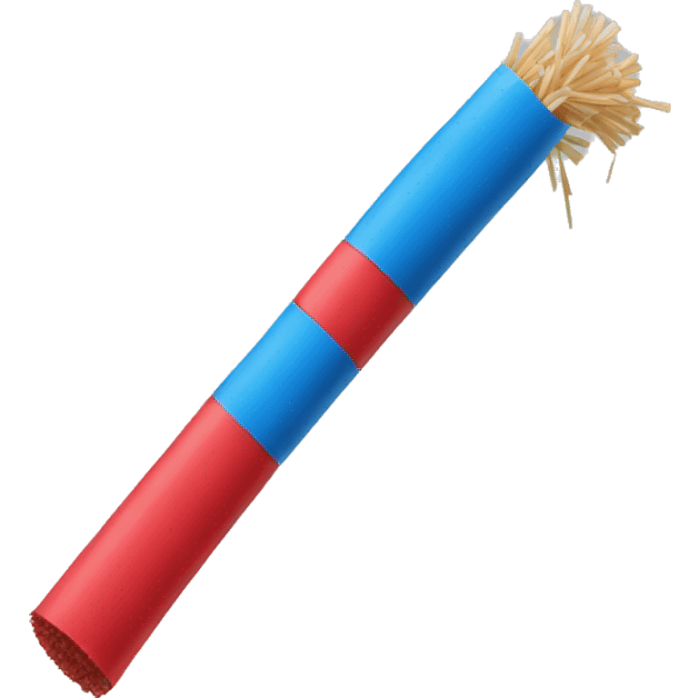 Red and blue colour Single Straw  emoji