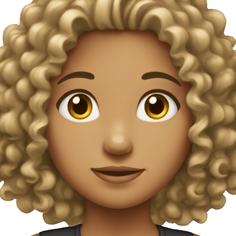 girl-tan-black-hair-curly emoji