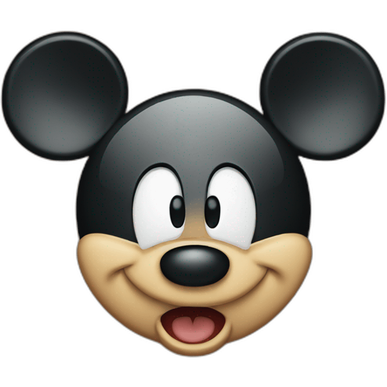 Mickey Mouse with an angry face emoji