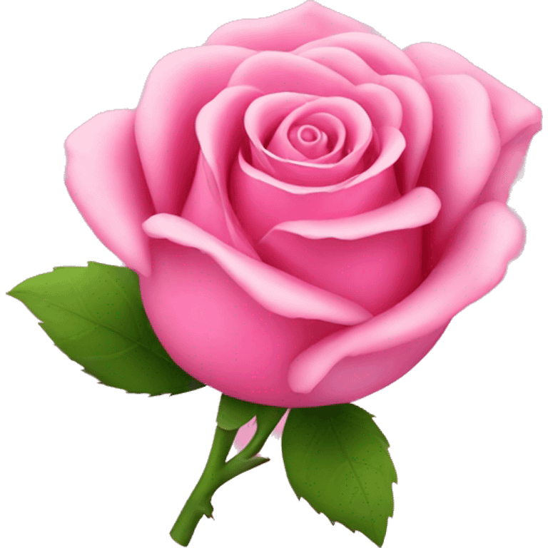 Pink rose with happy Birthday  emoji