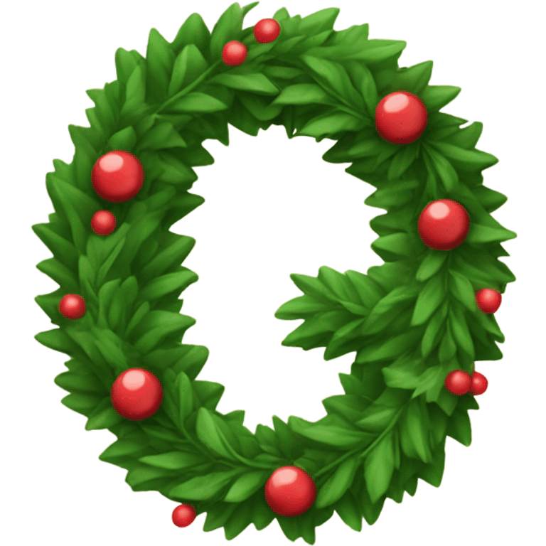 Letter G from Christmas wreath emoji