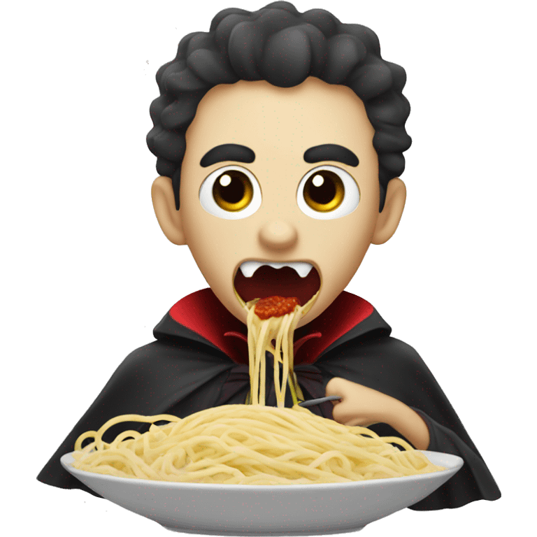 Vampire eating spaghetti  emoji