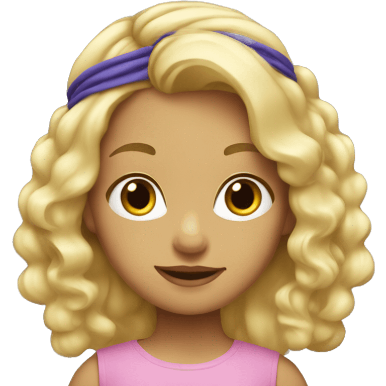 blond girl with a thick hair band emoji