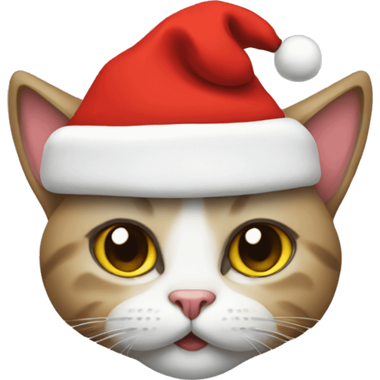 Cat with santa hat emoji