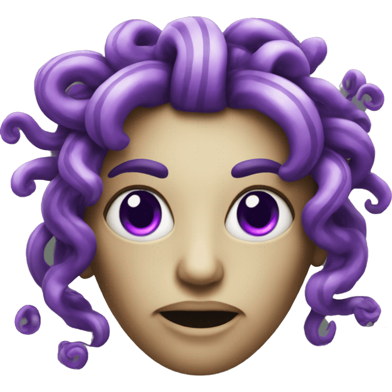 Medusa with purple eyes emoji