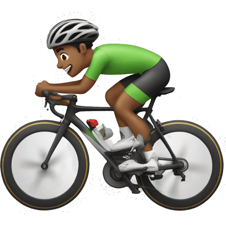 young Cyclist winning emoji