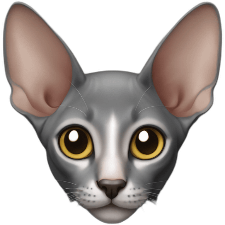 Black Oriental shorthair emoji