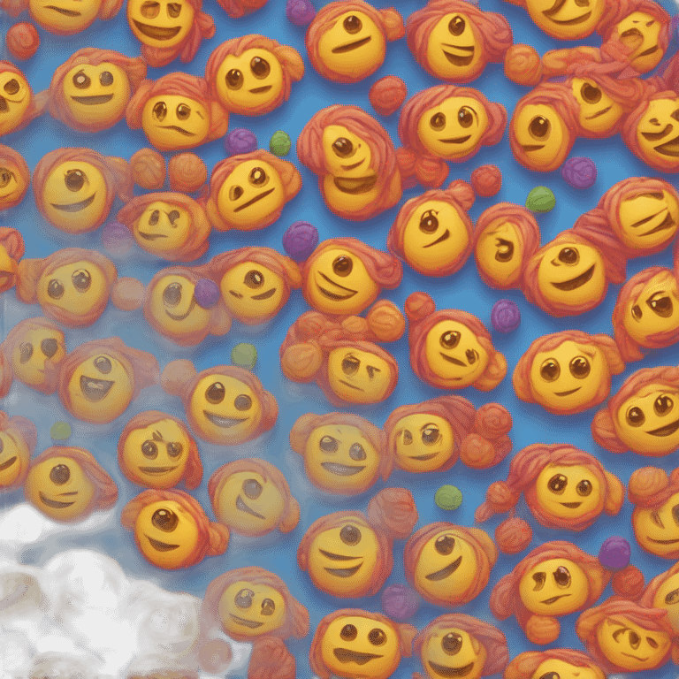 Une chenille multicolores emoji