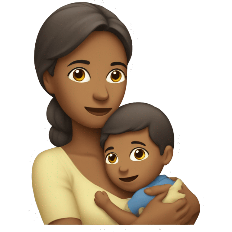 Mamá y bebé niño emoji