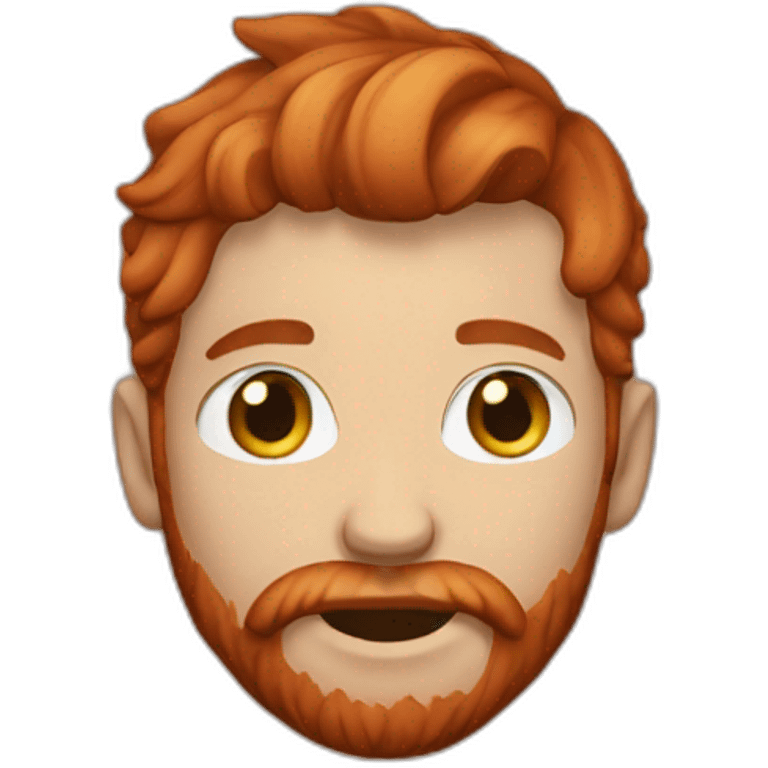 red haired man with beard hugging emoji