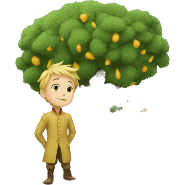 The little prince by the baobab tree emoji