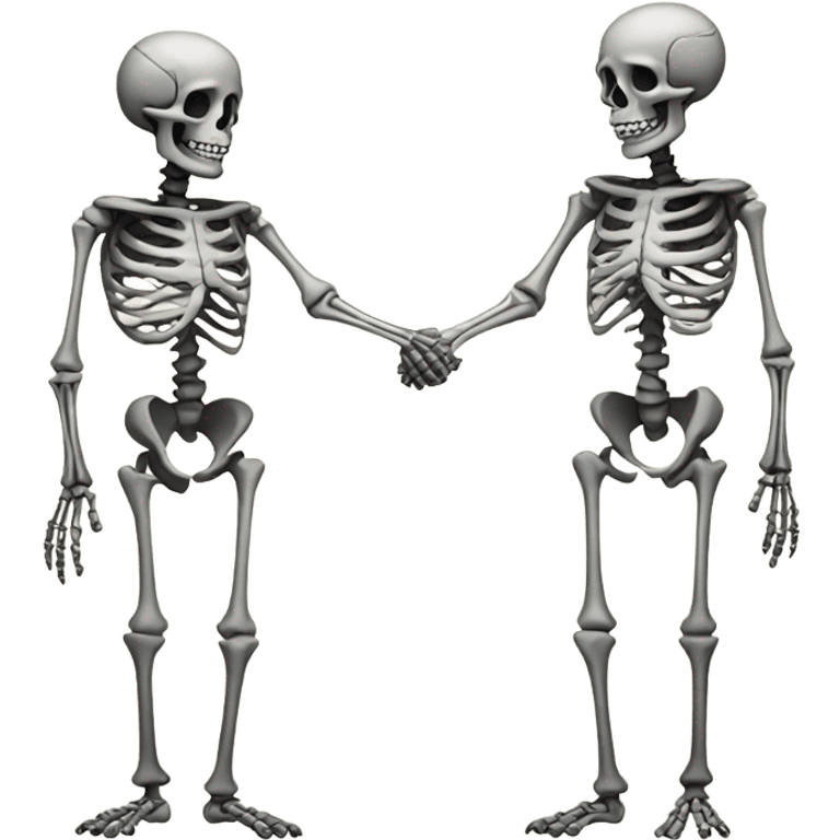 skeletons holding hands emoji