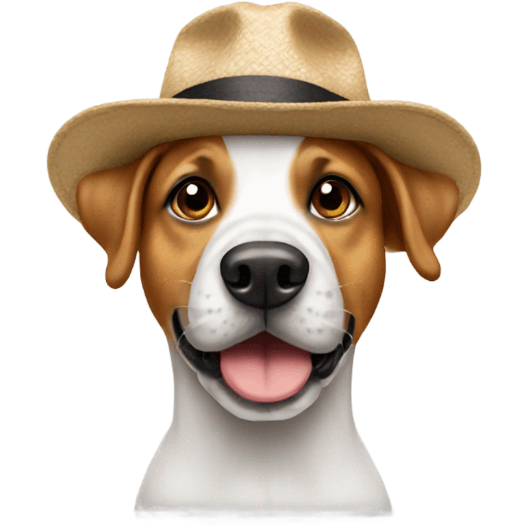 Dog wearing hat emoji