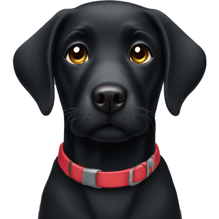 cute black Labrador  emoji