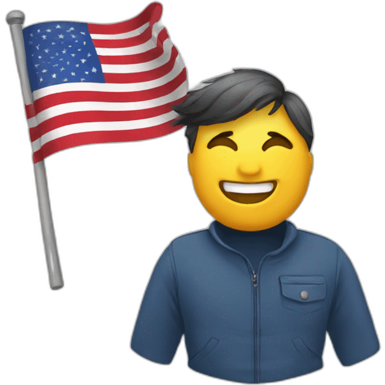 Chat avec un drapeau emoji