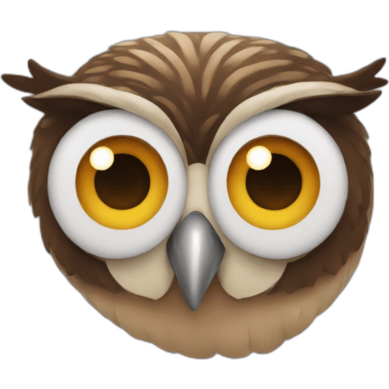 a goofy owl emoji