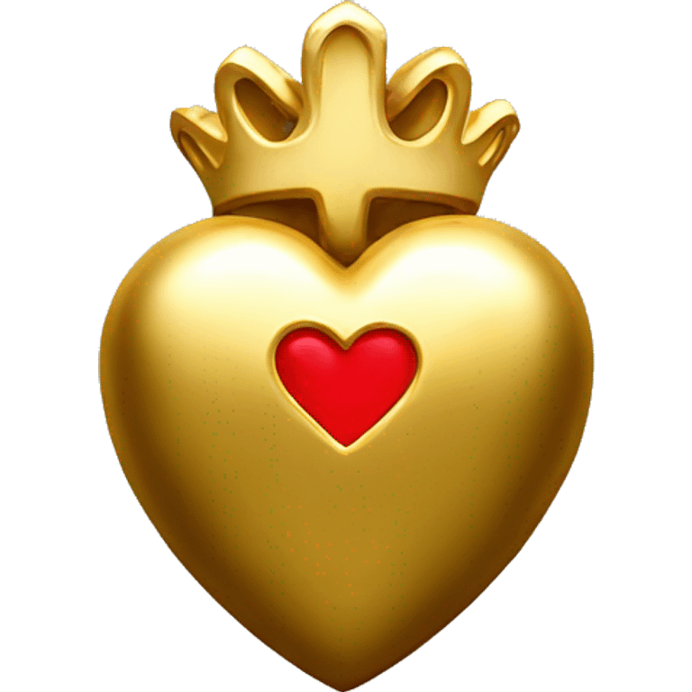 gold sacred heart emoji