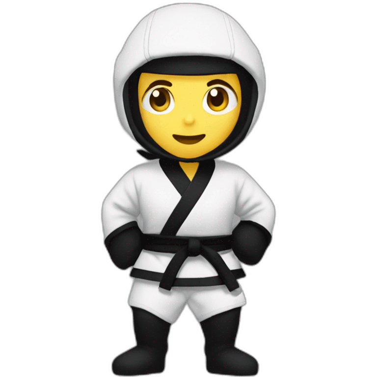 Un ninja judoka en noir emoji