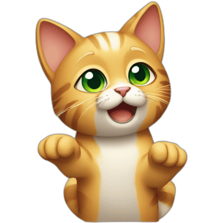 cry cat paws up emoji