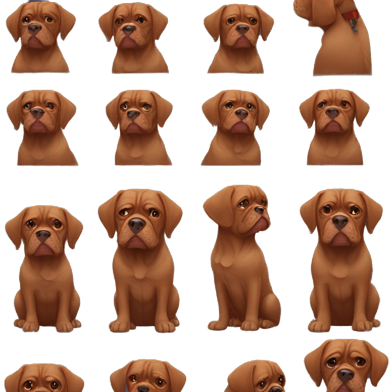 Dog de bordeaux emoji