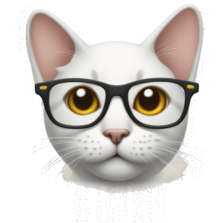 Cat wearing a eyeglasses emoji