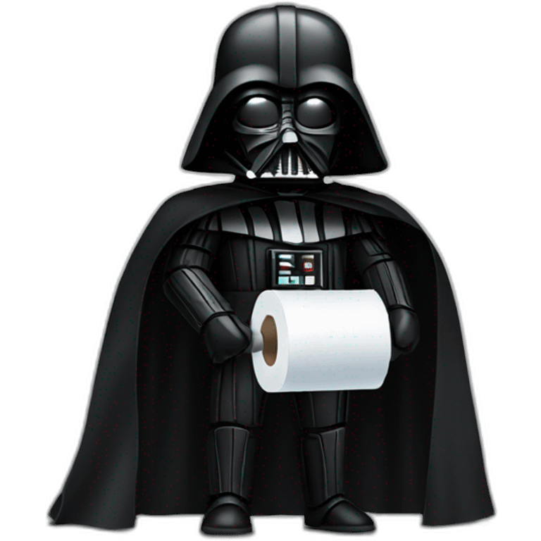 dark vador with toilet paper emoji