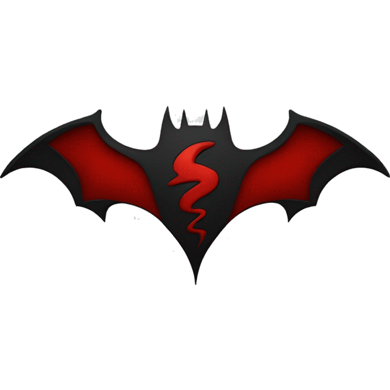 Batmans hearth with red and black colour emoji