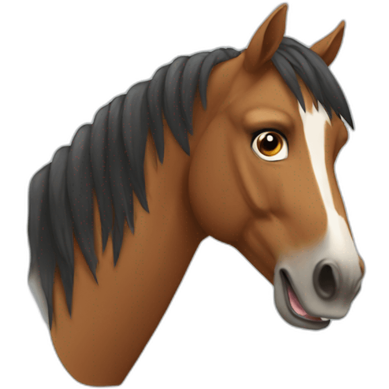 horse talking on a phone emoji