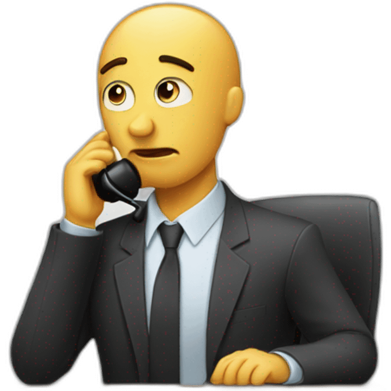 Sad Business analyst making a conf call emoji