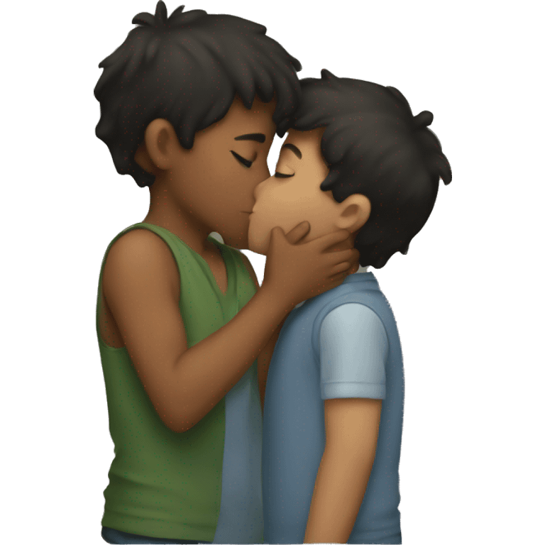 boys kissing  emoji