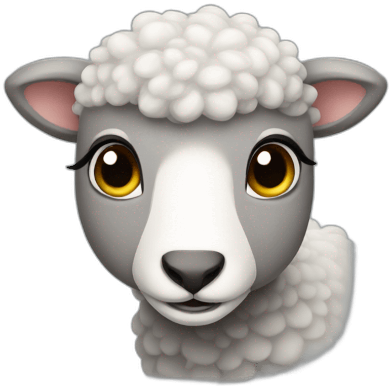 Grey lamb emoji