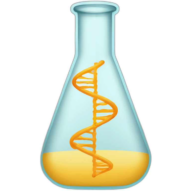 DNA in an Erlenmeyer flask emoji