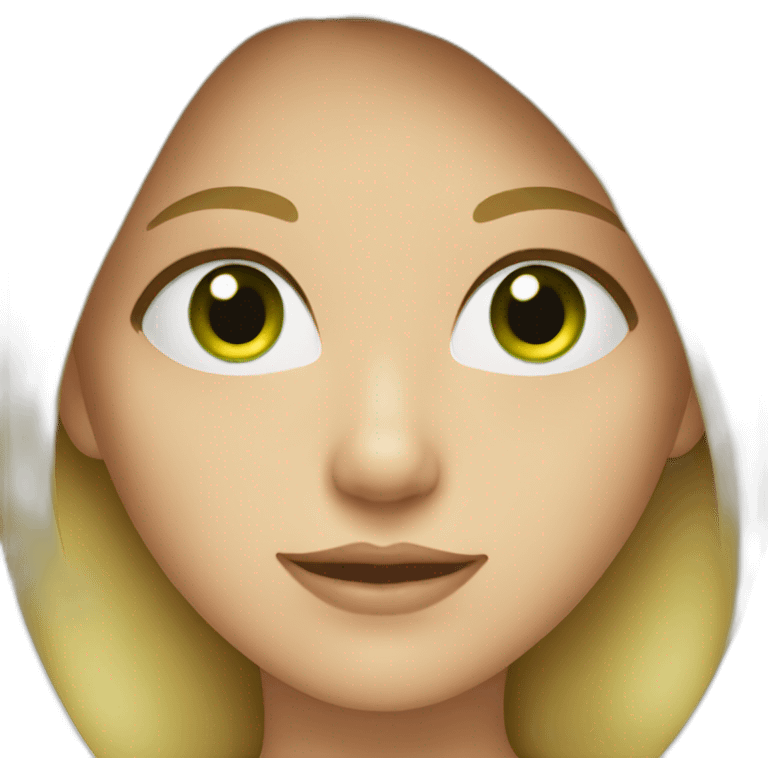 blond girl with green eyes emoji