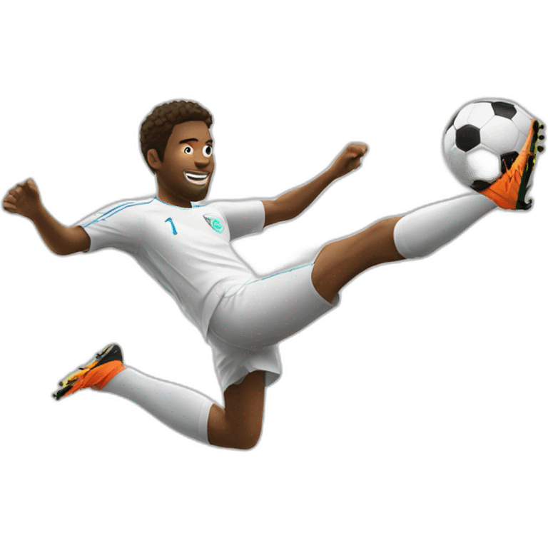 soccer player kicking emoji