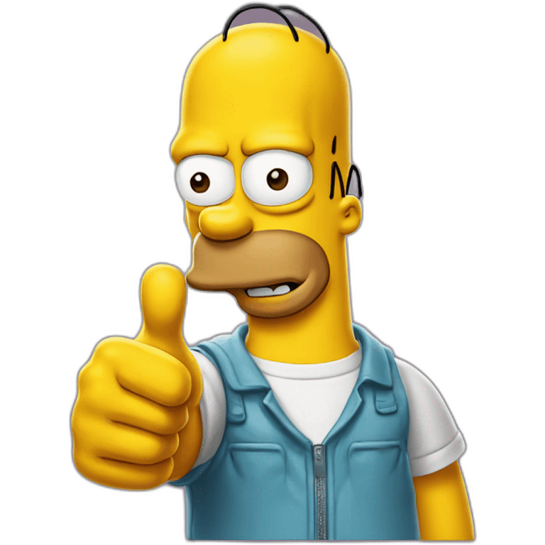 simpson giving a thumbs up and a gift emoji