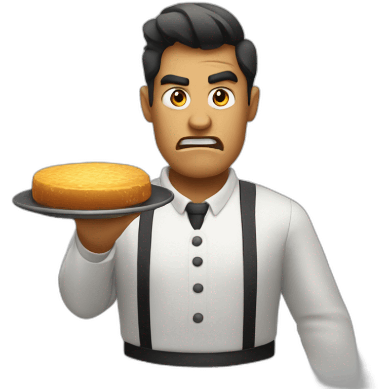 Angry waiter emoji