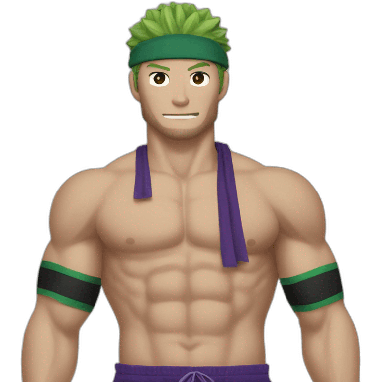 Rorona zoro avec un maillot des Lakers emoji