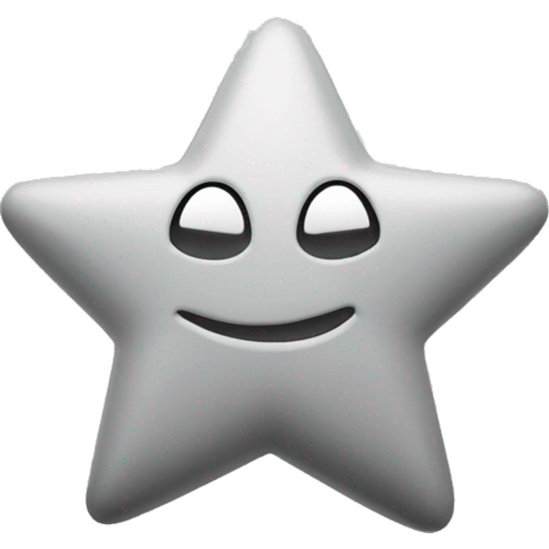 simle 3d rating star, gray emoji