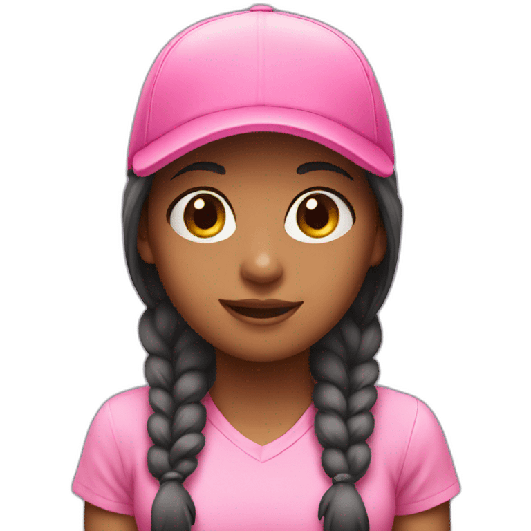 Girl with pink cap emoji